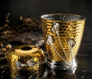 سطل و جا دستمال فلزی آبکاری